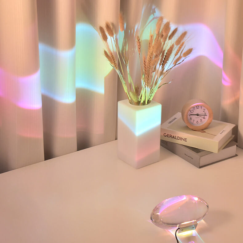 Crystal Projection Table Lamp - Modern USB Powered Accent Light - Colorful + Remote Control - Image 5