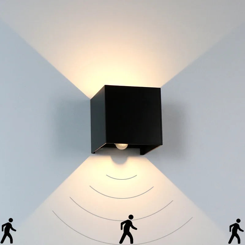 Cube Outdoor Wall Light - Modern Aluminium Exterior Fixture - LED Sconce - Image 1