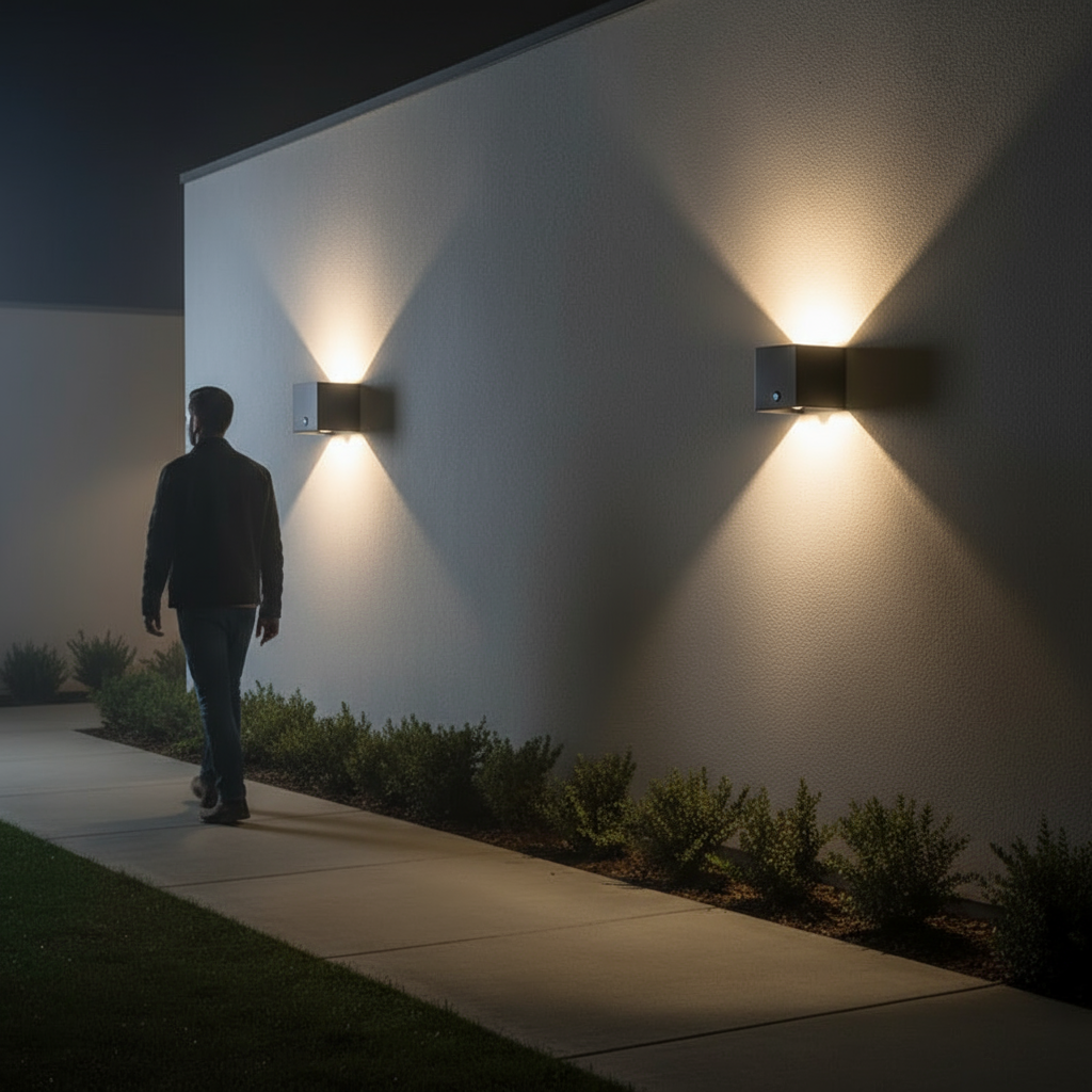 Cube Outdoor Wall Light - Modern Aluminium Exterior Fixture - LED Sconce - Image 3