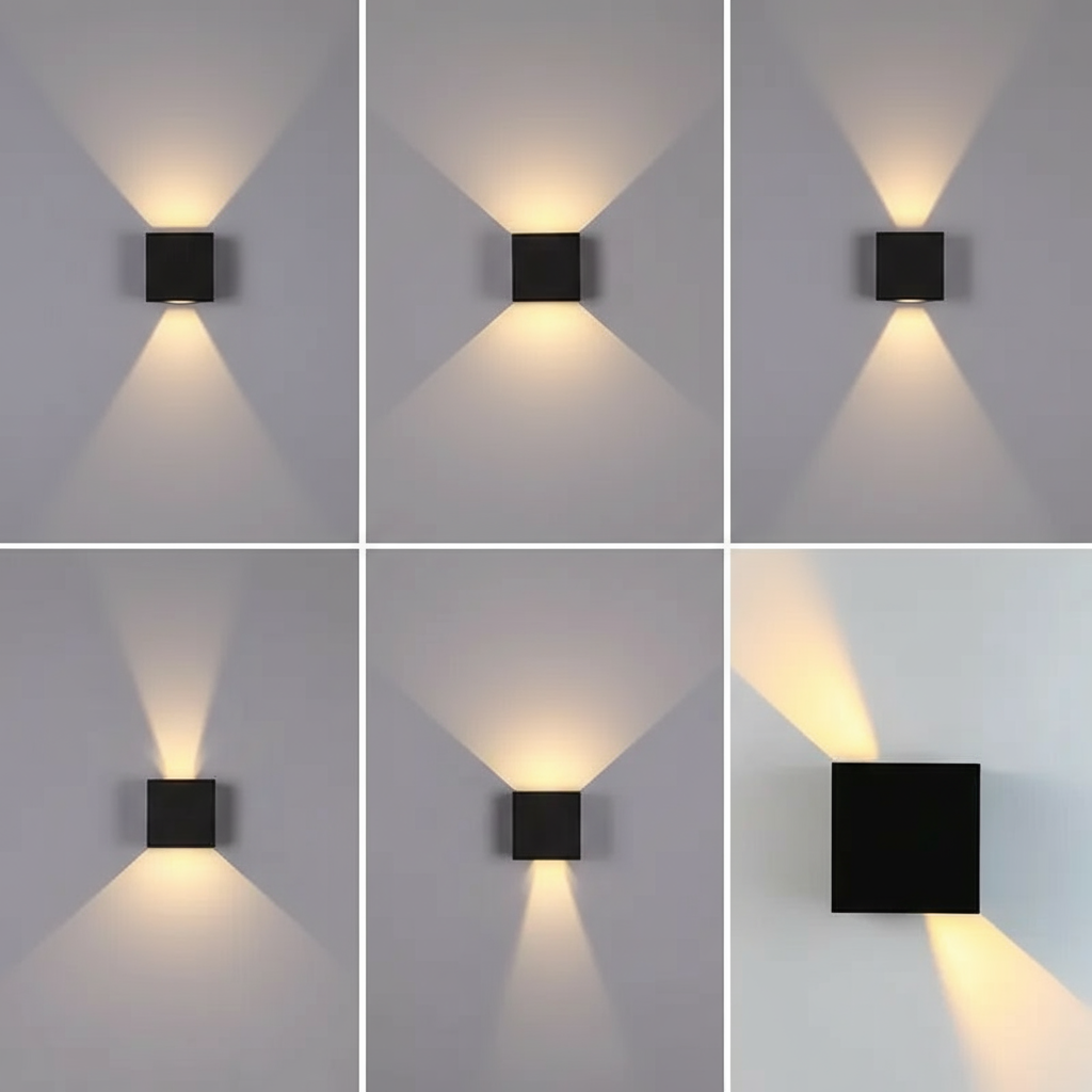 Cube Outdoor Wall Light - Modern Aluminium Exterior Fixture - LED Sconce - Image 5