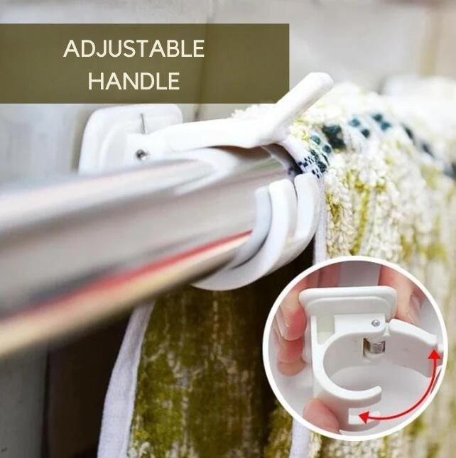Curtain Rod Holders No Drilling | Self-Adhesive & Adjustable | Strong Hold | StickRod