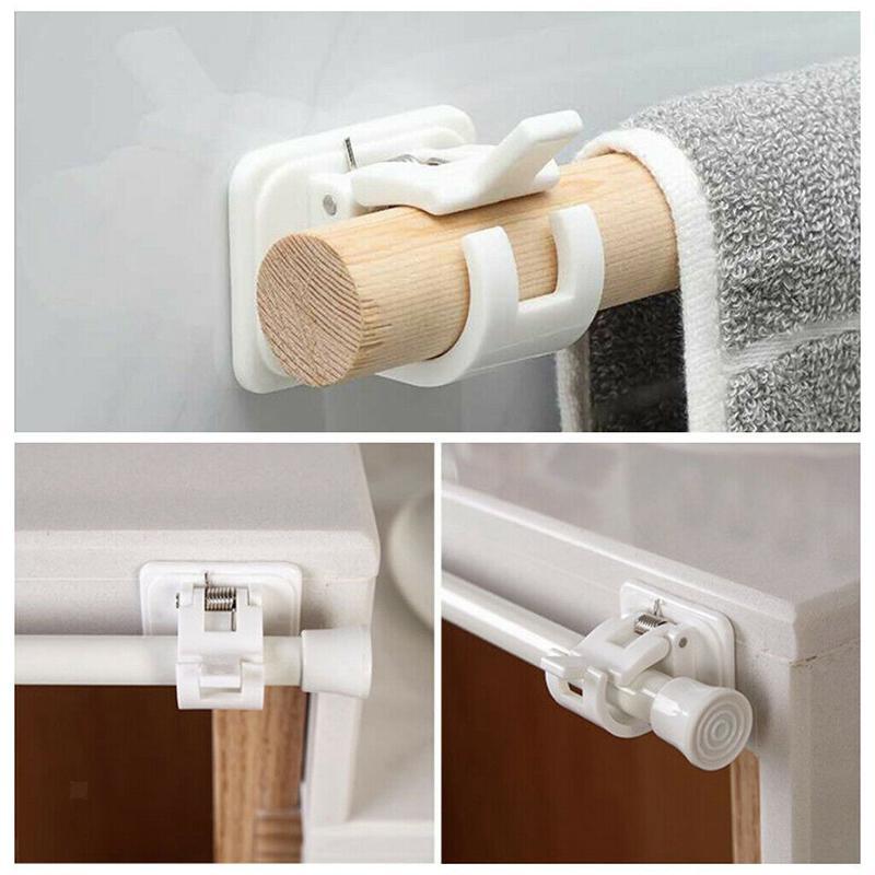Curtain Rod Holders No Drilling | Self-Adhesive & Adjustable | Strong Hold | StickRod