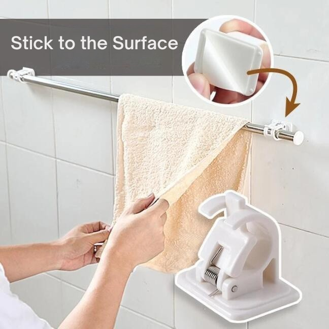 Curtain Rod Holders No Drilling | Self-Adhesive & Adjustable | Strong Hold | StickRod