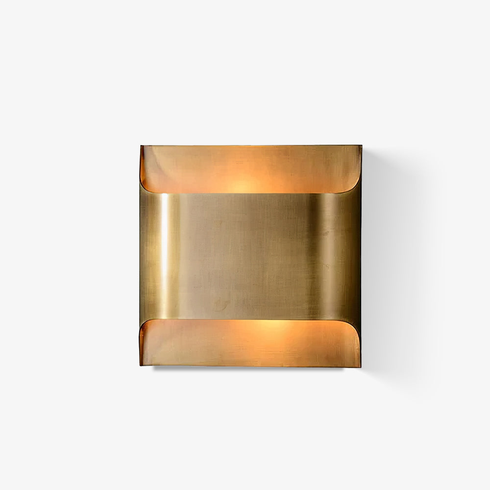 Curved Copper Wall Sconce - Modern LED Wall Lamp - Stylish Lighting Fixture - Image 1