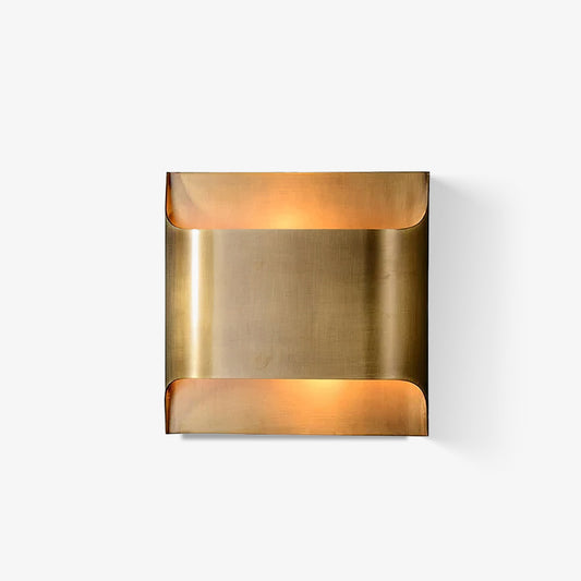 Curved Copper Wall Sconce - Modern LED Wall Lamp - Stylish Lighting Fixture - Image 1