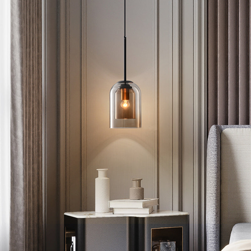 Cylinder Glass Pendant Light - Modern Style Hanging Lamp - Adjustable Height - Image 2