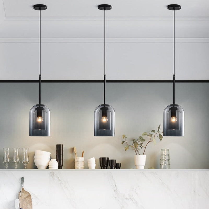 Cylinder Glass Pendant Light - Modern Style Hanging Lamp - Adjustable Height - Image 4