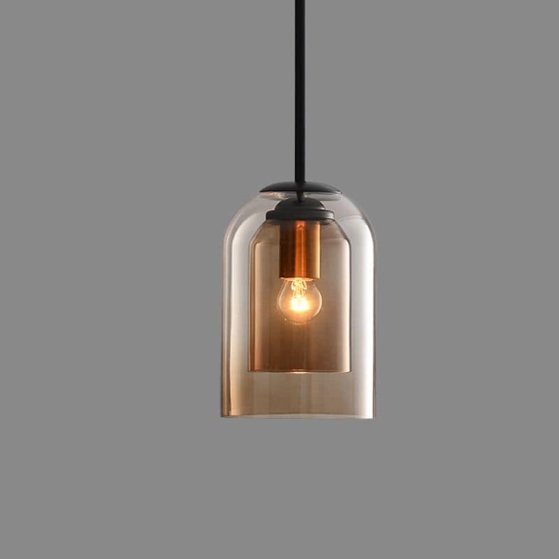Cylinder Glass Pendant Light - Modern Style Hanging Lamp - Adjustable Height - Image 7