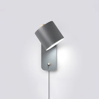 Cylinder Wall Sconce - Plug-in Wall Lamp - Modern Rotatable Iron Lighting