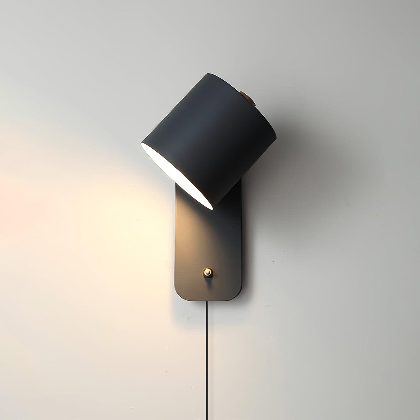 Cylinder Wall Sconce - Plug-in Wall Lamp - Modern Rotatable Iron Lighting - Image 7