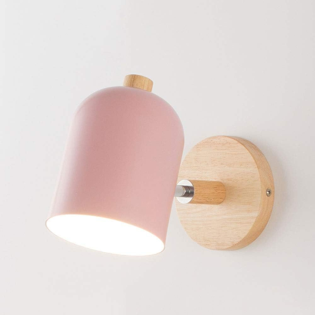 Cylinder Wall Sconce - Wood Accent - Modern Wall Light Fixture - Image 2