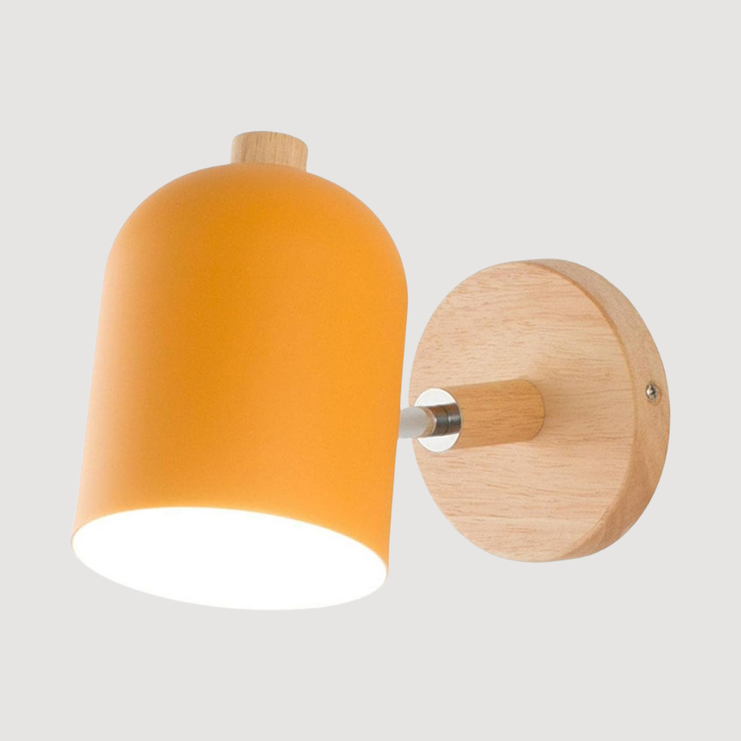 Cylinder Wall Sconce - Wood Accent - Modern Wall Light Fixture - Image 6