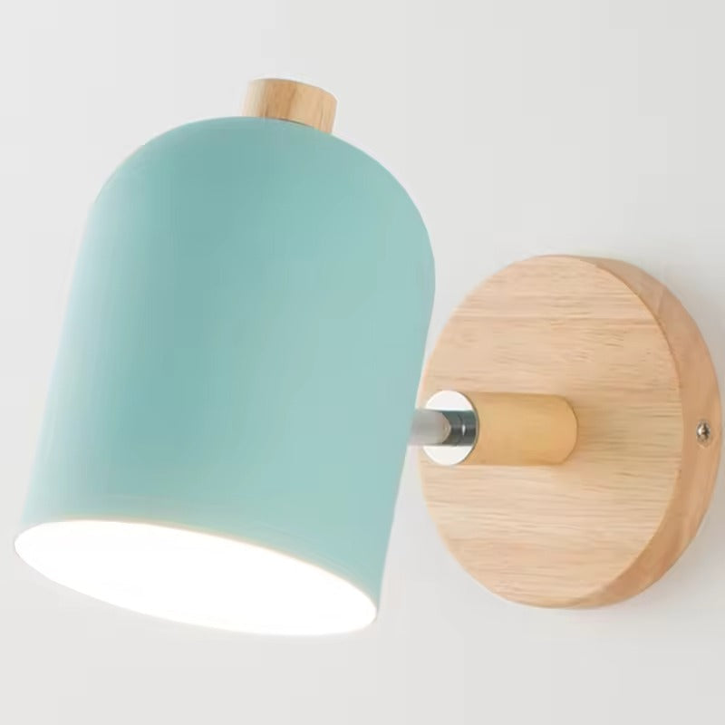 Cylinder Wall Sconce - Wood Accent - Modern Wall Light Fixture - Image 7