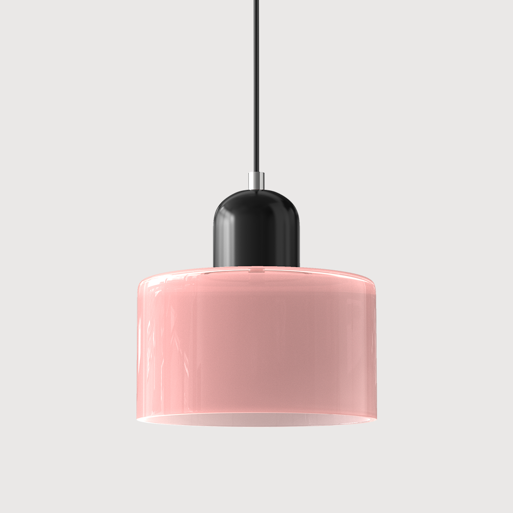 Cylindrical Glass Pendant Light - Modern Iron LED Fixture - Stylish Home Lighting - Image 10