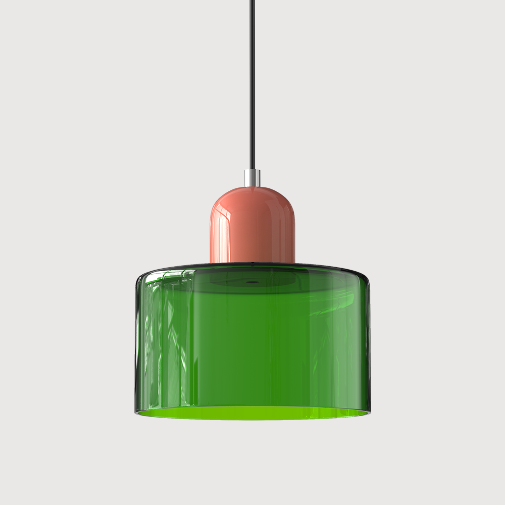 Cylindrical Glass Pendant Light - Modern Iron LED Fixture - Stylish Home Lighting - Image 13