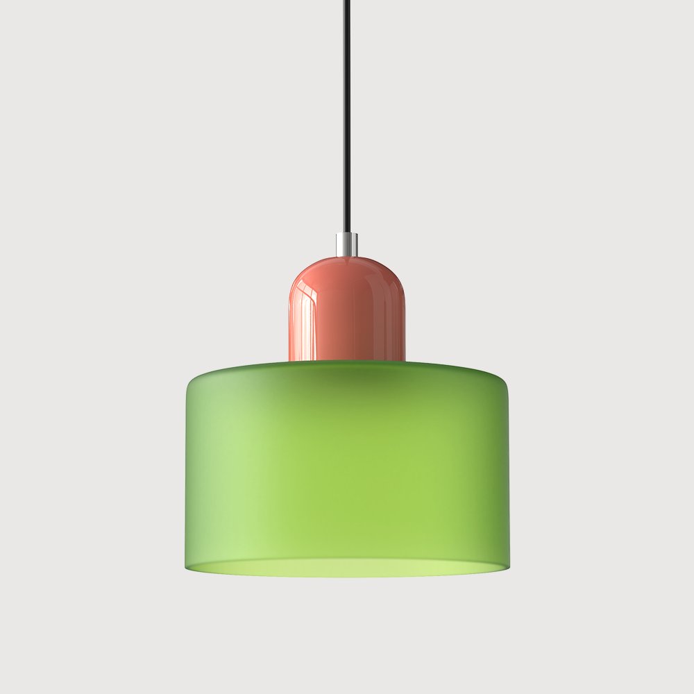 Cylindrical Glass Pendant Light - Modern Iron LED Fixture - Stylish Home Lighting - Image 14