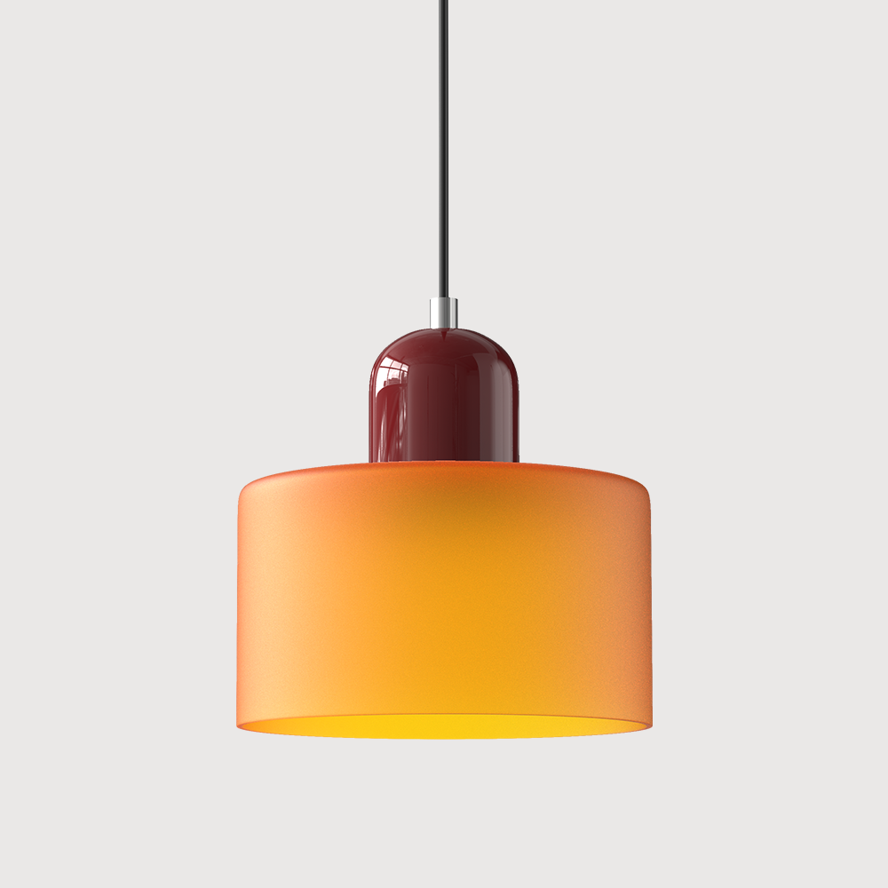 Cylindrical Glass Pendant Light - Modern Iron LED Fixture - Stylish Home Lighting - Image 16