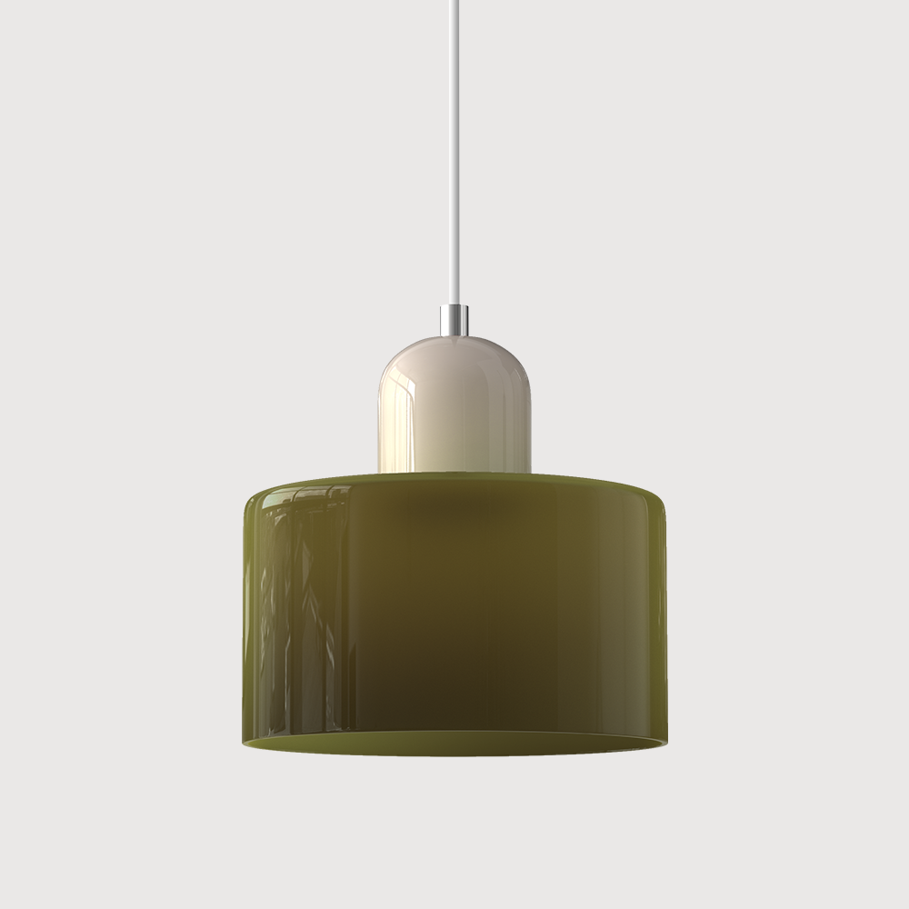 Cylindrical Glass Pendant Light - Modern Iron LED Fixture - Stylish Home Lighting - Image 17