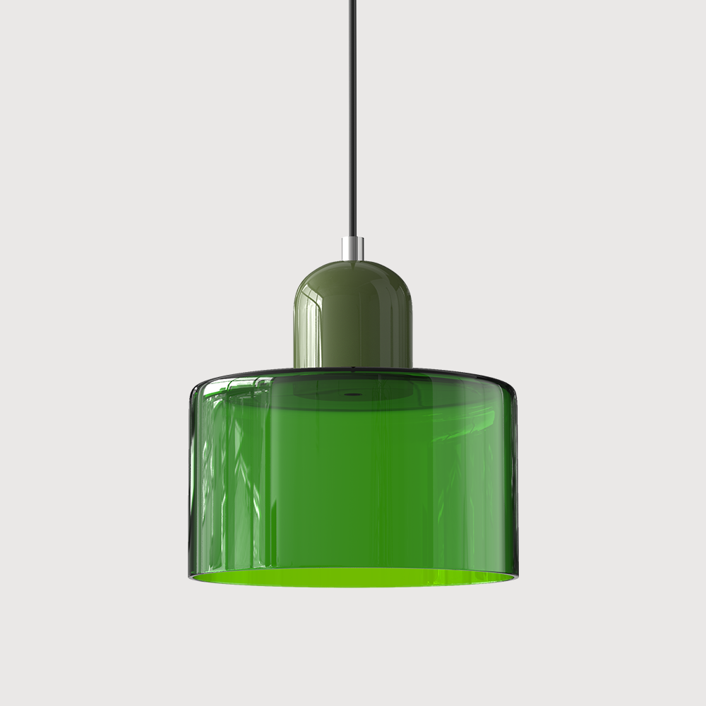 Cylindrical Glass Pendant Light - Modern Iron LED Fixture - Stylish Home Lighting - Image 18