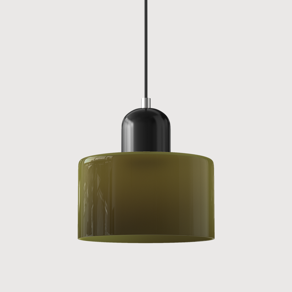 Cylindrical Glass Pendant Light - Modern Iron LED Fixture - Stylish Home Lighting - Image 19