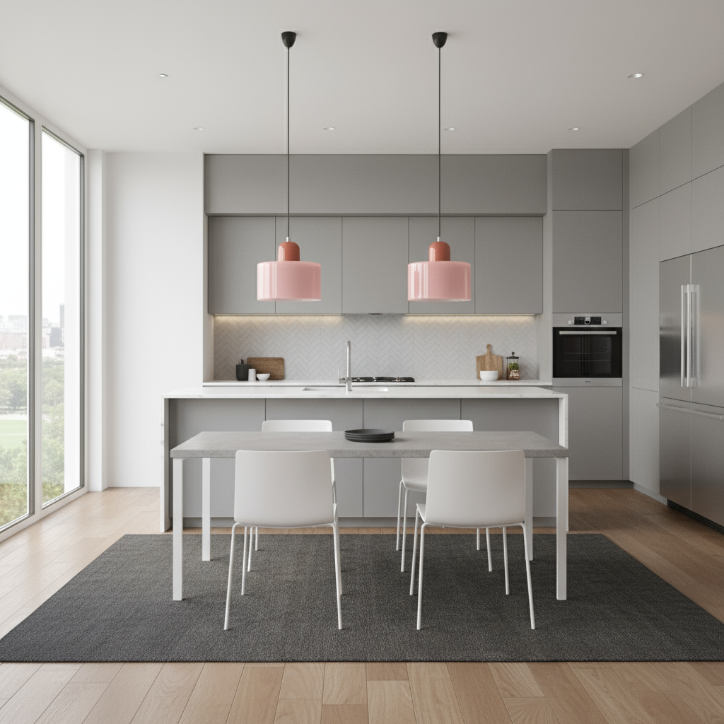 Cylindrical Glass Pendant Light - Modern Iron LED Fixture - Stylish Home Lighting - Image 2