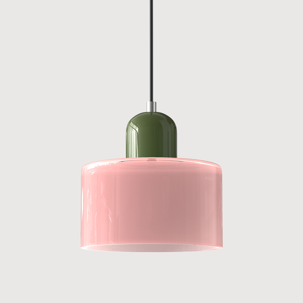 Cylindrical Glass Pendant Light - Modern Iron LED Fixture - Stylish Home Lighting - Image 21