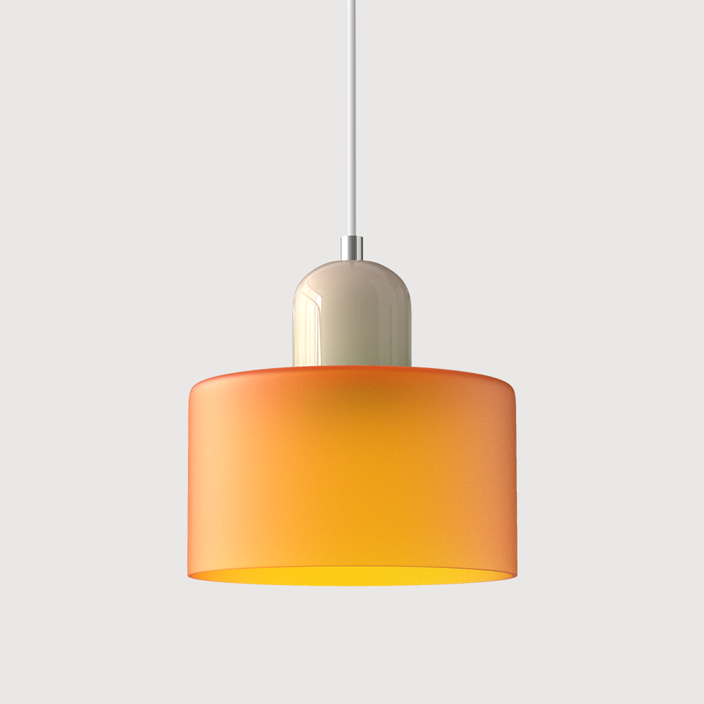 Cylindrical Glass Pendant Light - Modern Iron LED Fixture - Stylish Home Lighting - Image 22