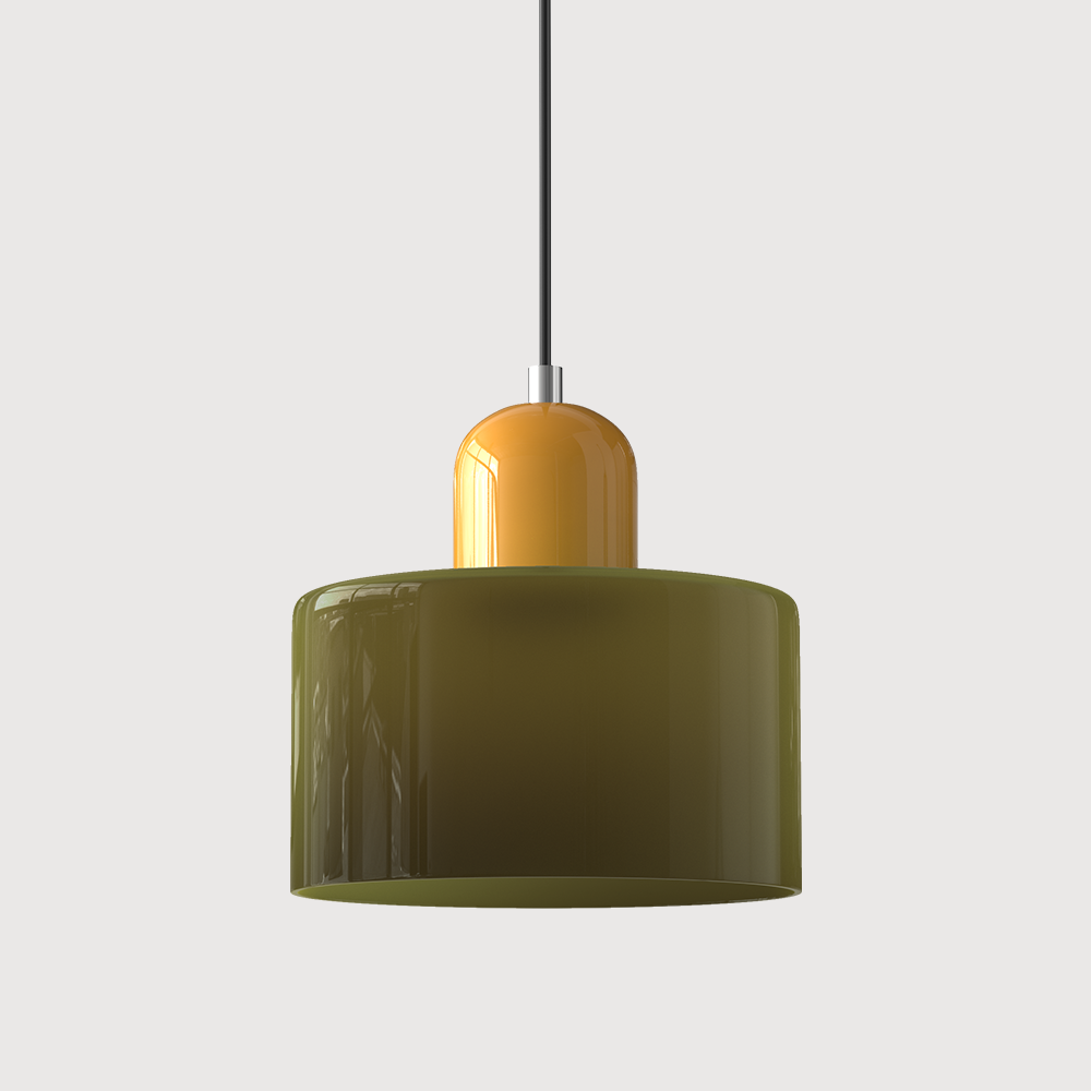 Cylindrical Glass Pendant Light - Modern Iron LED Fixture - Stylish Home Lighting - Image 23