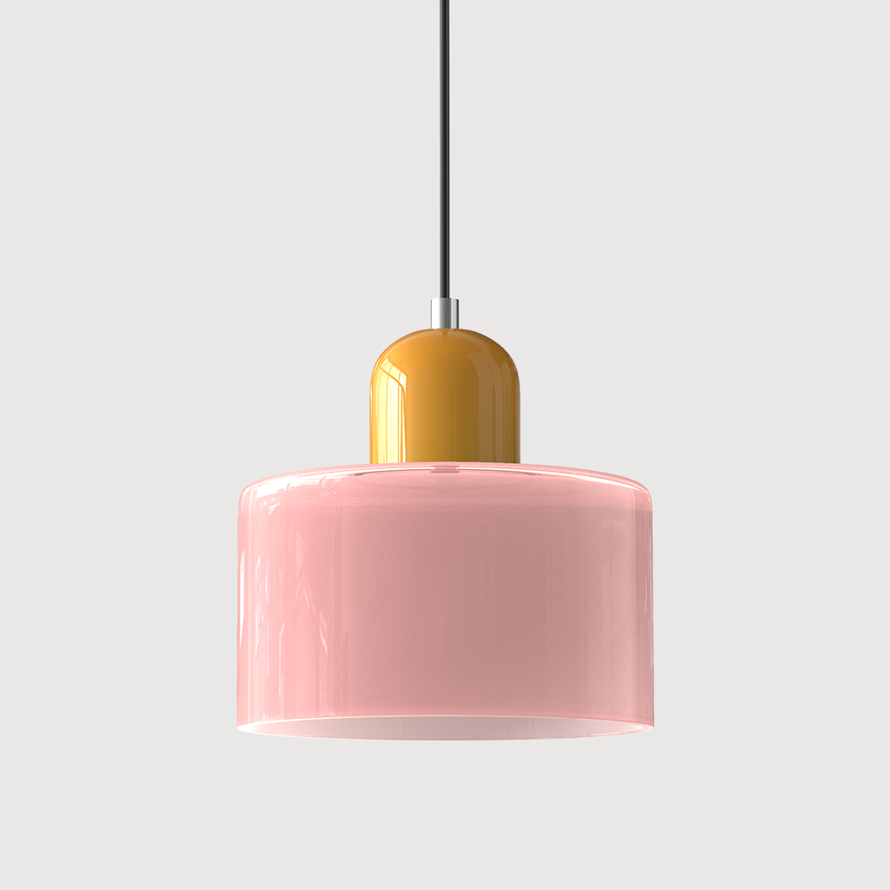 Cylindrical Glass Pendant Light - Modern Iron LED Fixture - Stylish Home Lighting - Image 24