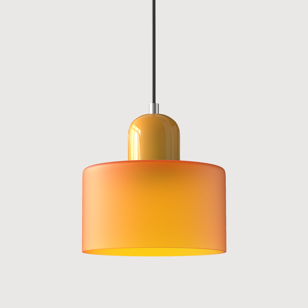 Cylindrical Glass Pendant Light - Modern Iron LED Fixture - Stylish Home Lighting - Image 25