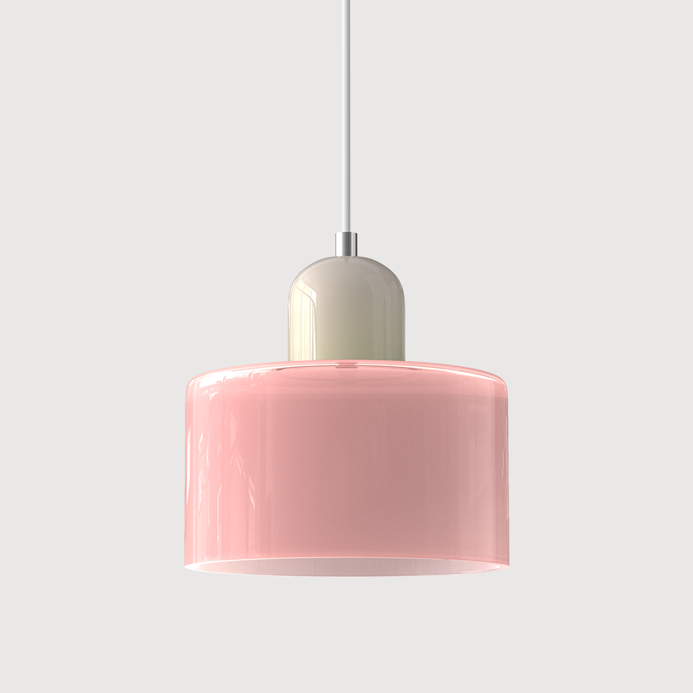 Cylindrical Glass Pendant Light - Modern Iron LED Fixture - Stylish Home Lighting - Image 27