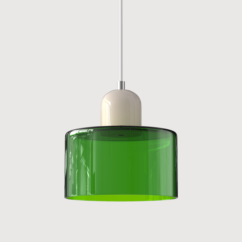 Cylindrical Glass Pendant Light - Modern Iron LED Fixture - Stylish Home Lighting - Image 31