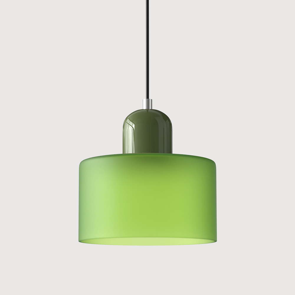 Cylindrical Glass Pendant Light - Modern Iron LED Fixture - Stylish Home Lighting - Image 32