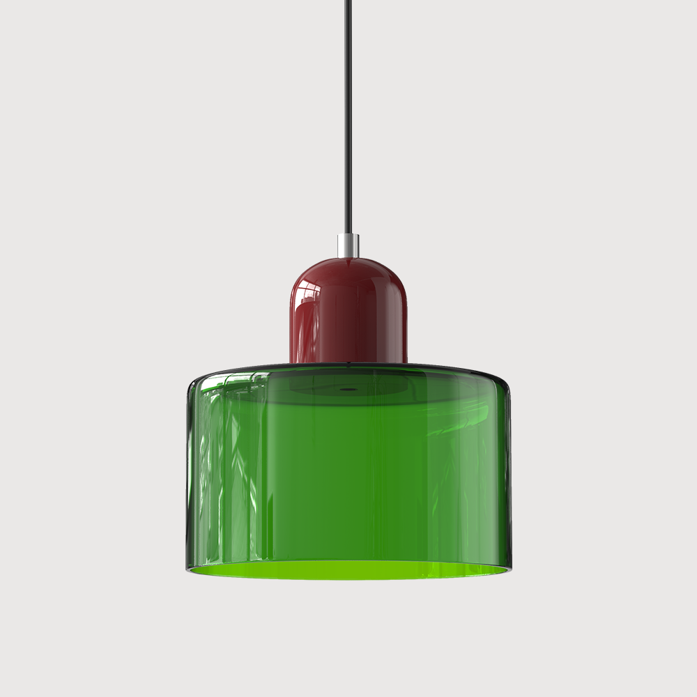 Cylindrical Glass Pendant Light - Modern Iron LED Fixture - Stylish Home Lighting - Image 33