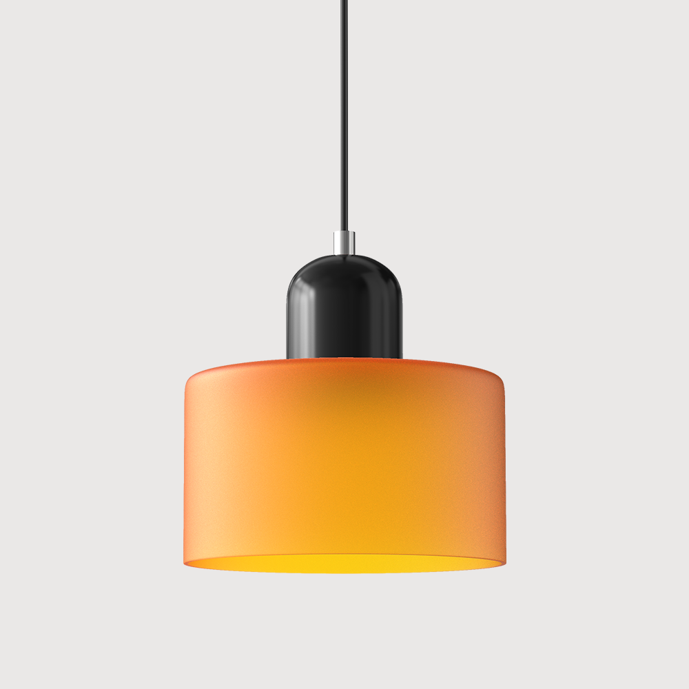 Cylindrical Glass Pendant Light - Modern Iron LED Fixture - Stylish Home Lighting - Image 35
