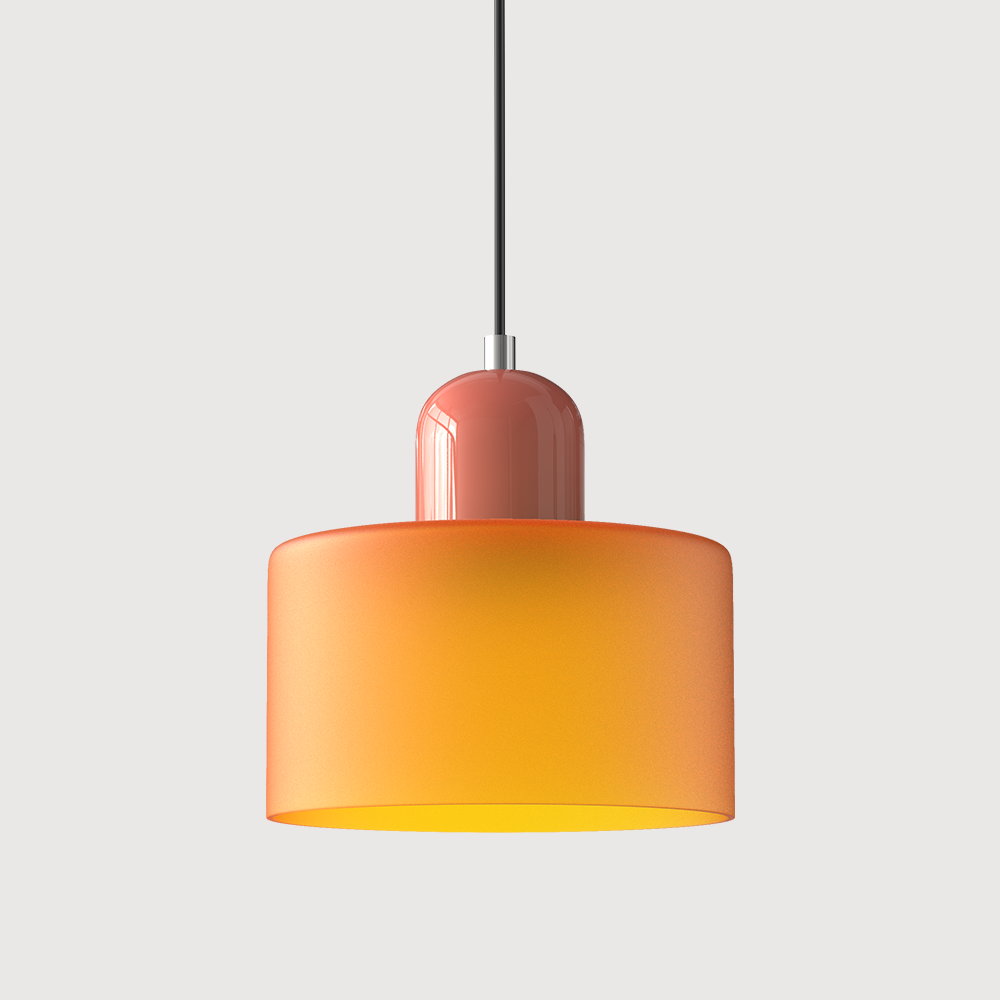 Cylindrical Glass Pendant Light - Modern Iron LED Fixture - Stylish Home Lighting - Image 38