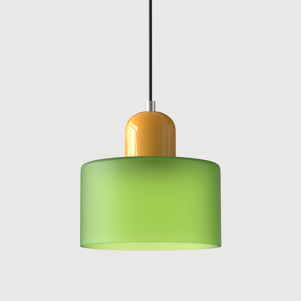 Cylindrical Glass Pendant Light - Modern Iron LED Fixture - Stylish Home Lighting - Image 39