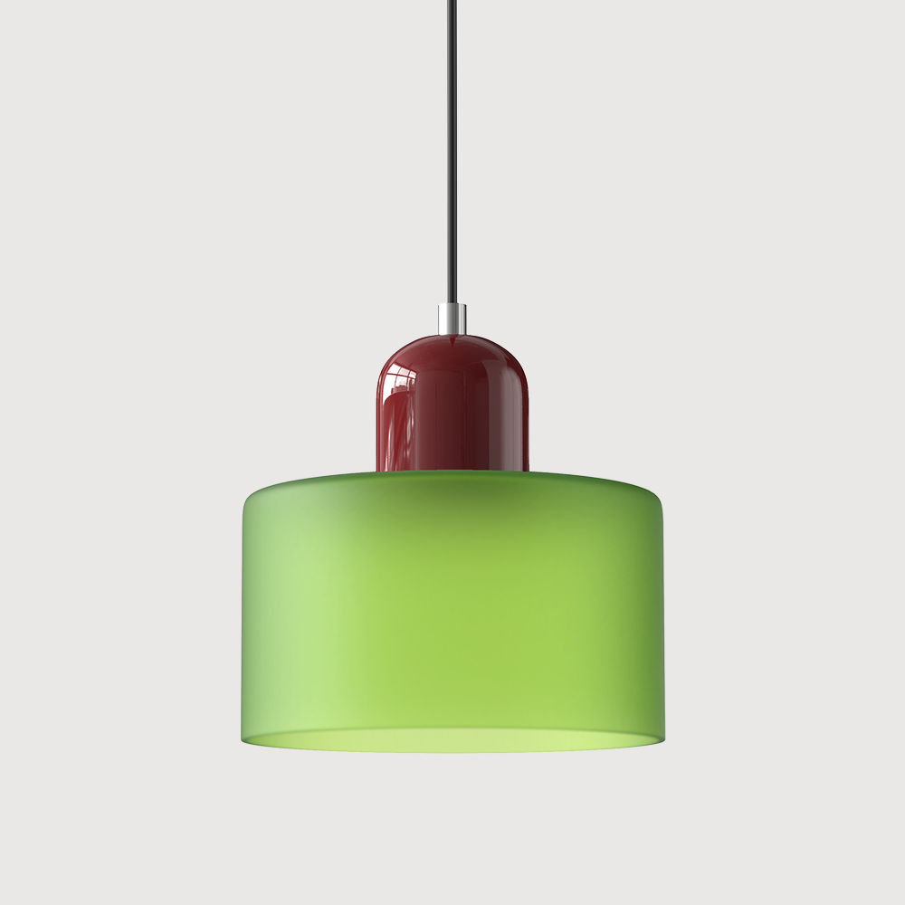 Cylindrical Glass Pendant Light - Modern Iron LED Fixture - Stylish Home Lighting - Image 40