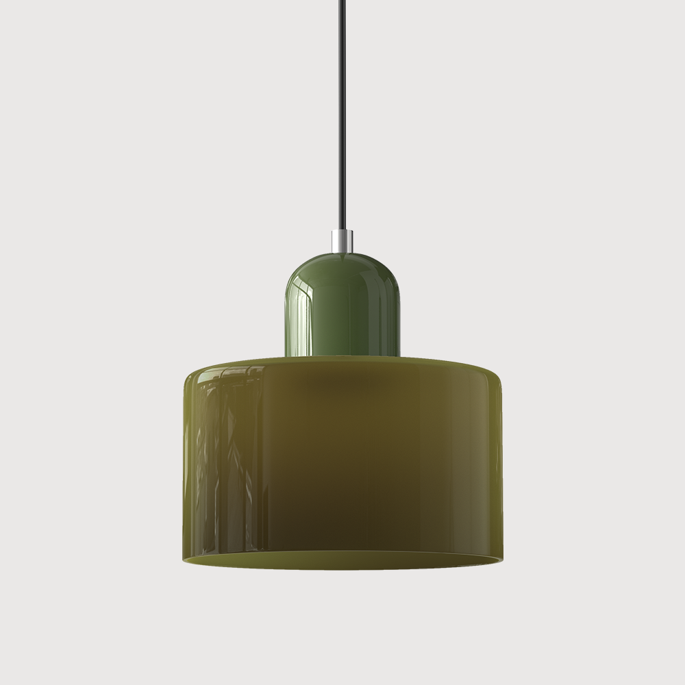Cylindrical Glass Pendant Light - Modern Iron LED Fixture - Stylish Home Lighting - Image 6