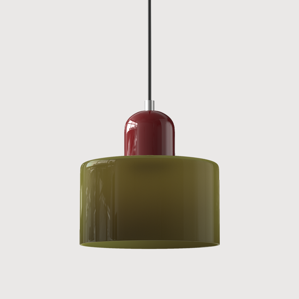 Cylindrical Glass Pendant Light - Modern Iron LED Fixture - Stylish Home Lighting - Image 8