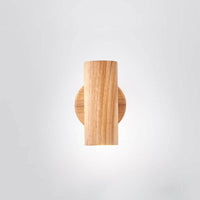 Cylindrical Wall Light - Modern Wooden Sconce - Elegant LED Lighting