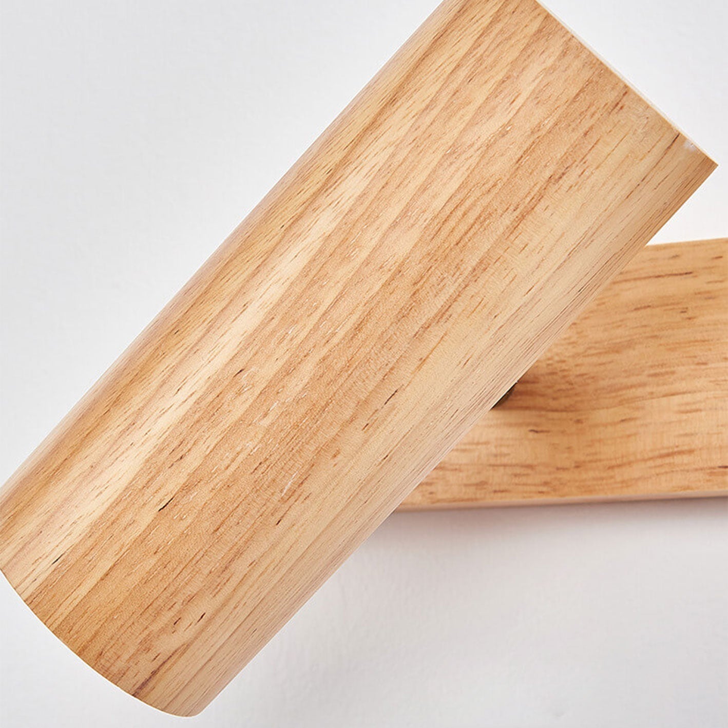 Cylindrical Wall Light - Modern Wooden Sconce - Elegant LED Lighting - Image 2