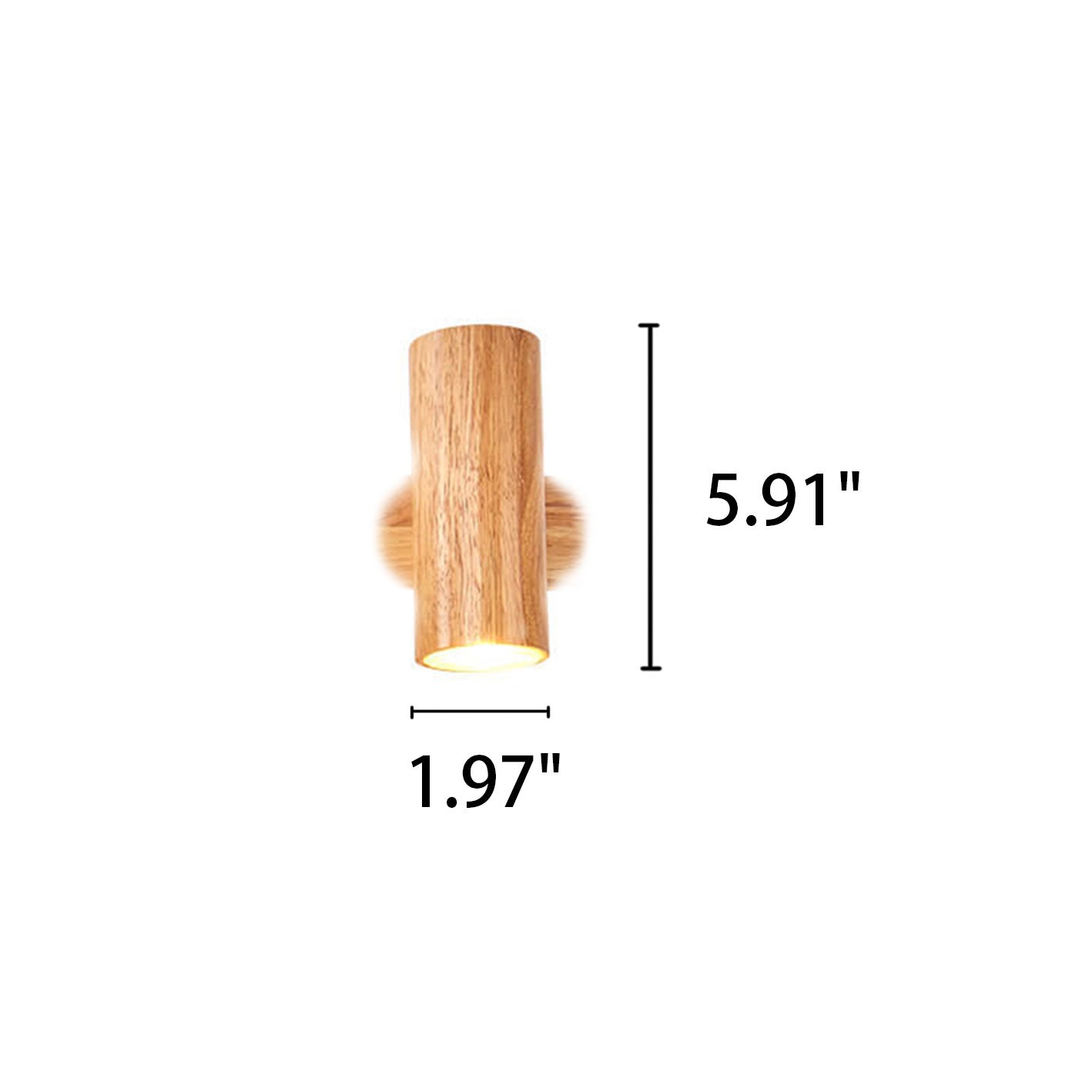 Cylindrical Wall Light - Modern Wooden Sconce - Elegant LED Lighting - Image 3