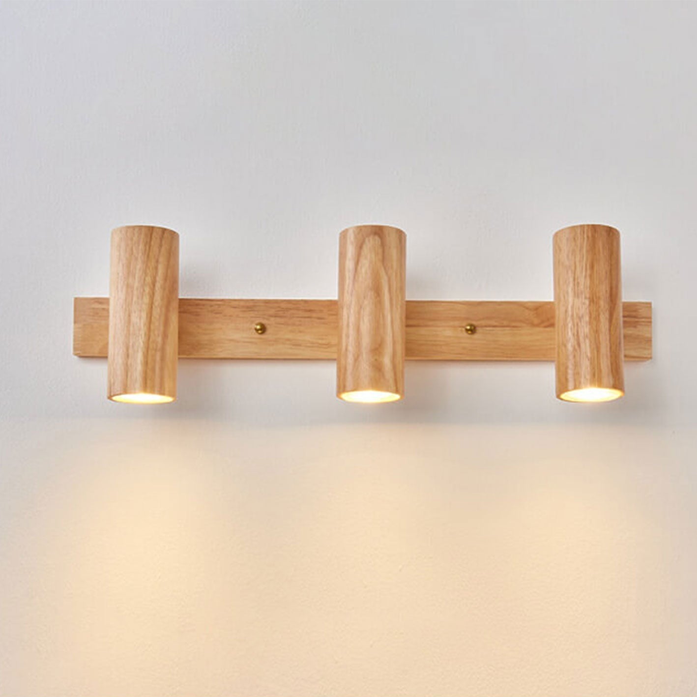 Cylindrical Wall Light - Modern Wooden Sconce - Elegant LED Lighting - Image 4