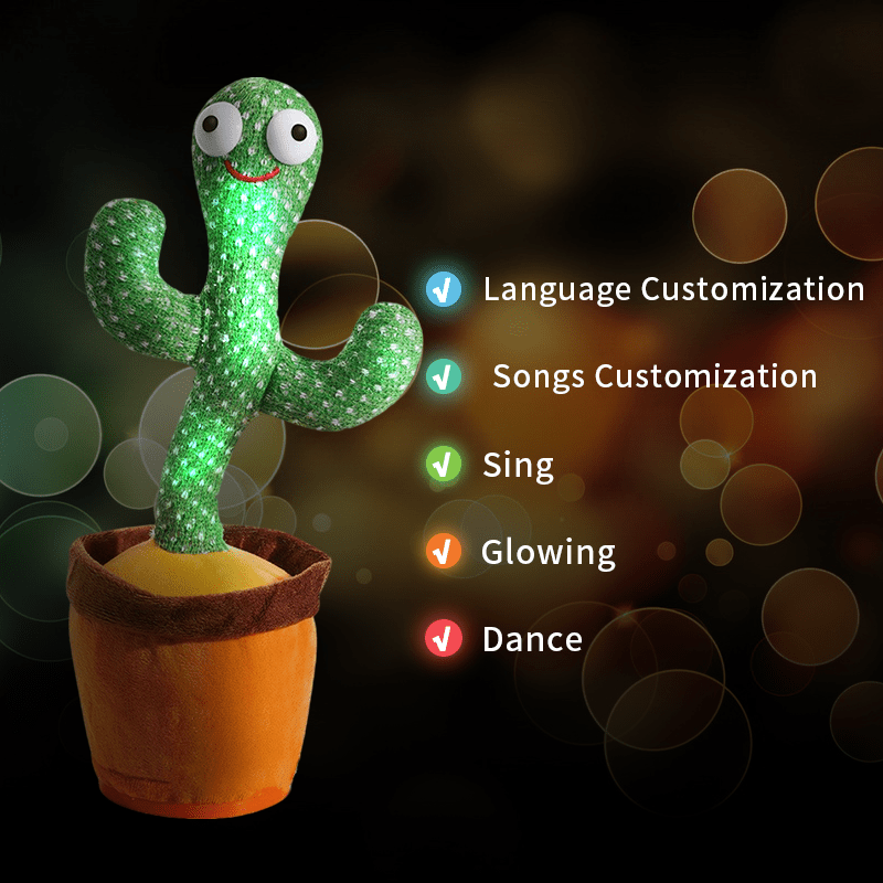 Dancing & Singing Cactus with 120 Songs (Can Also Repeat What You Say)