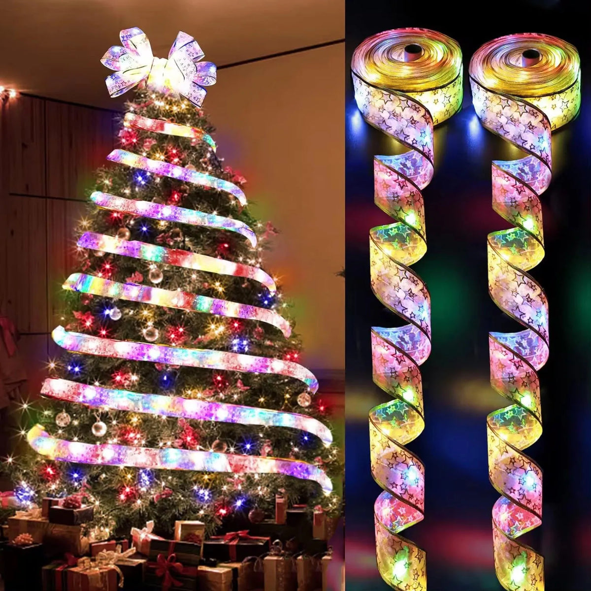 Decorative Christmas Ribbon Fairy Lights