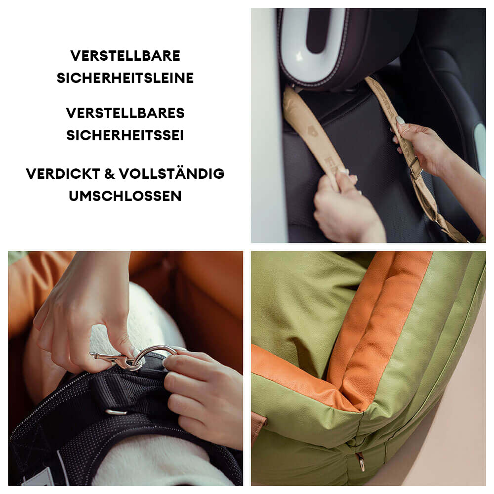 Deluxe Dog Car Seat - Faux Leather Comfort | Urban Voyager