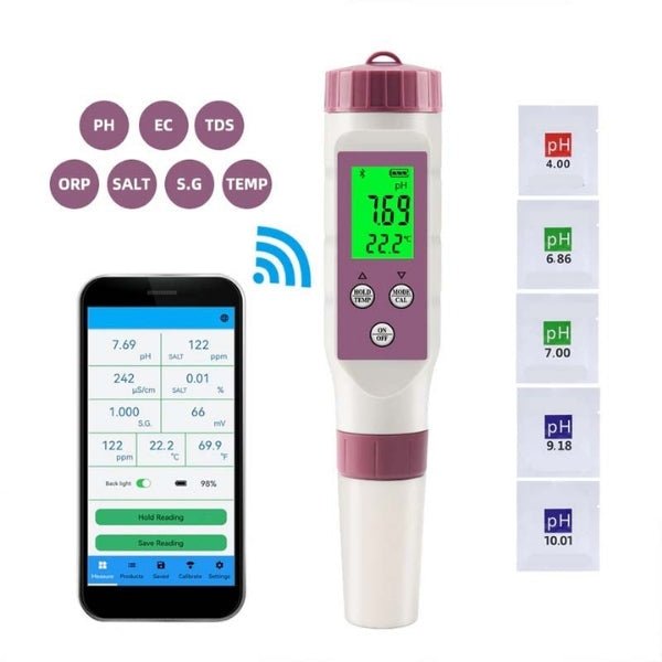 Digital Pool Tester for Water Analysis with App Support