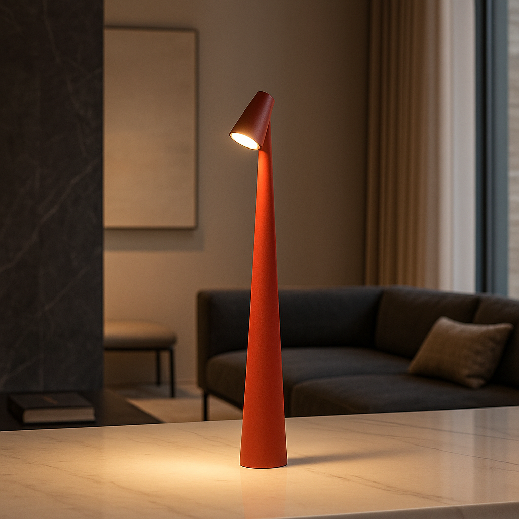 Dimmable Cordless LED Table Lamp - Modern Bedside Night Light - Elegant Design - Image 6