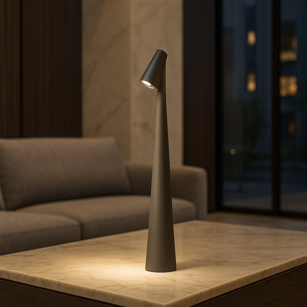 Dimmable Cordless LED Table Lamp - Modern Bedside Night Light - Elegant Design - Image 8